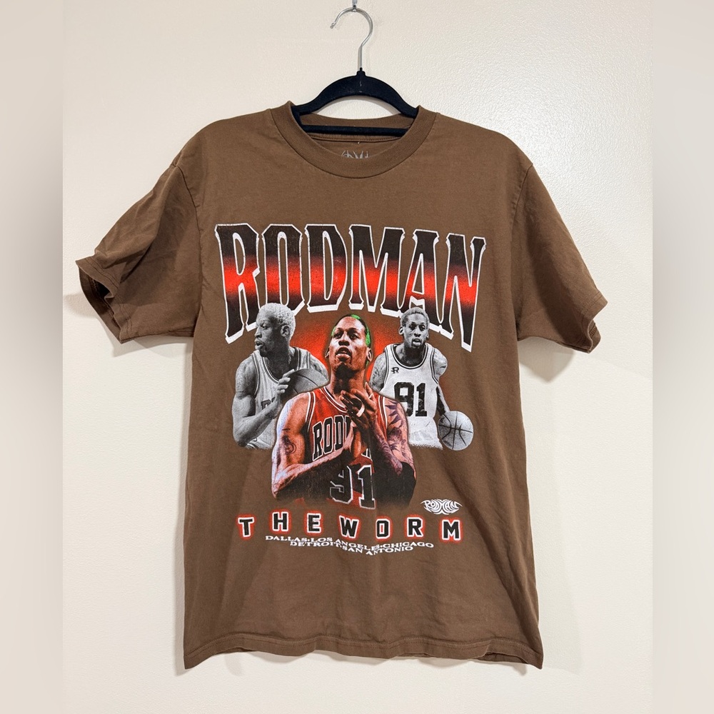 Dennis Rodman “ The Worm” Men's T-Shirt Medium Rodman Apparel 90s Basketball